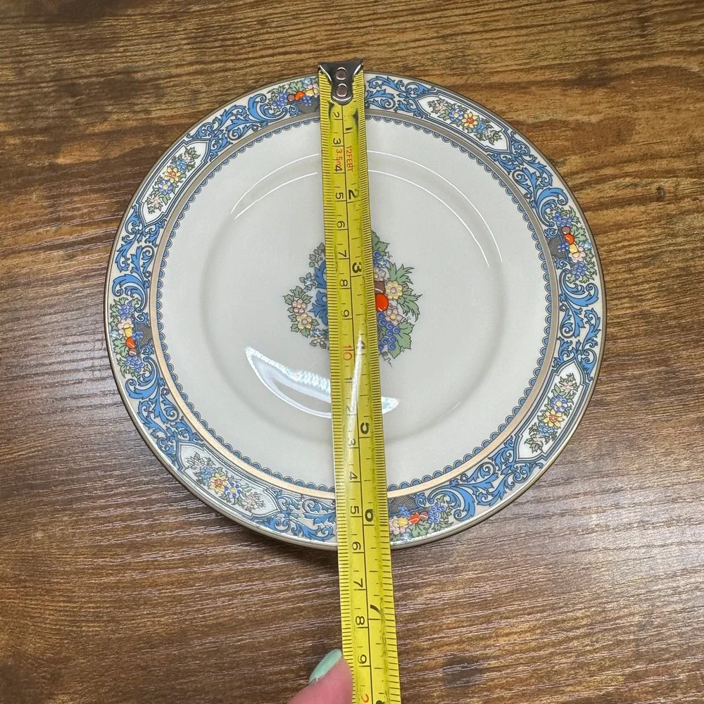 Lenox Autumn Porcelain Butter‎ Plates 6.5 Inch Set of 4 Gold Trim Raised Enamel